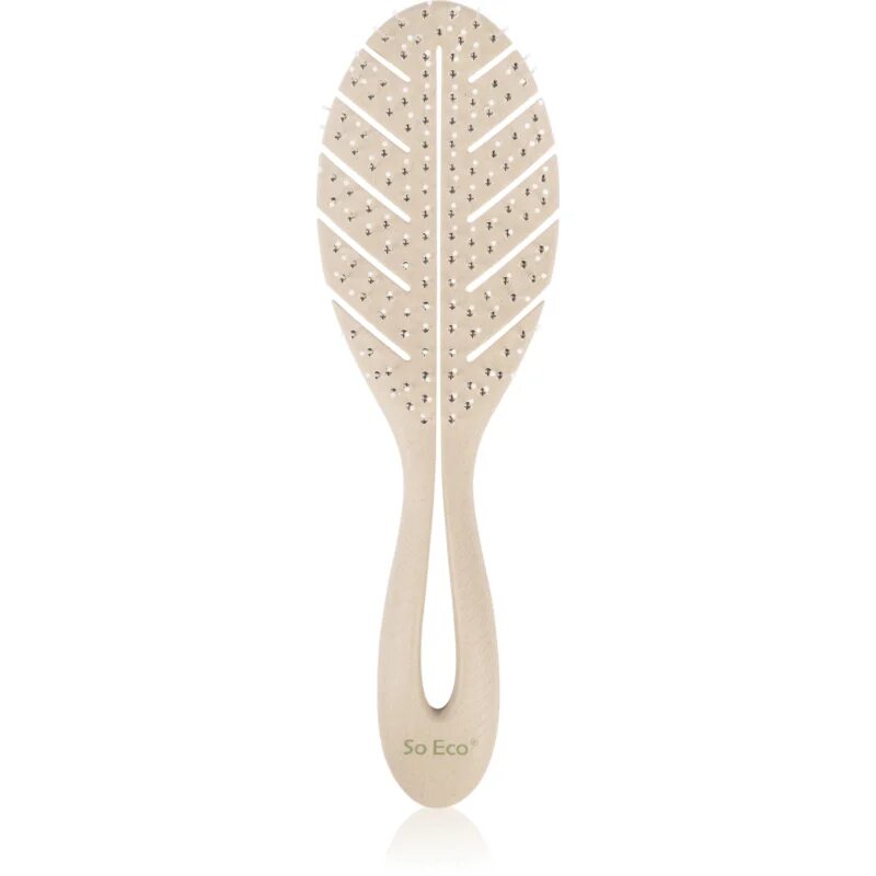 So Eco Biodegradable Detangling Leaf Brush четка подлежаща на компостиране за мокра коса 1 бр.