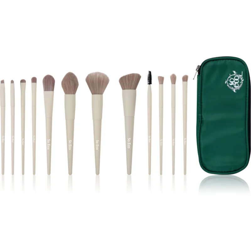 So Eco Flawless 12 Piece Brush & Bag Set Complexion Sponge Комплект четки с чантичка