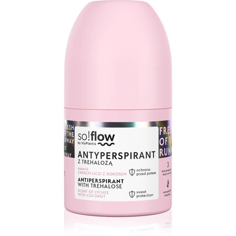 so!flow Antiperspirant рол- он против изпотяване за жени Scent of Lychee with Coconut 50 мл.