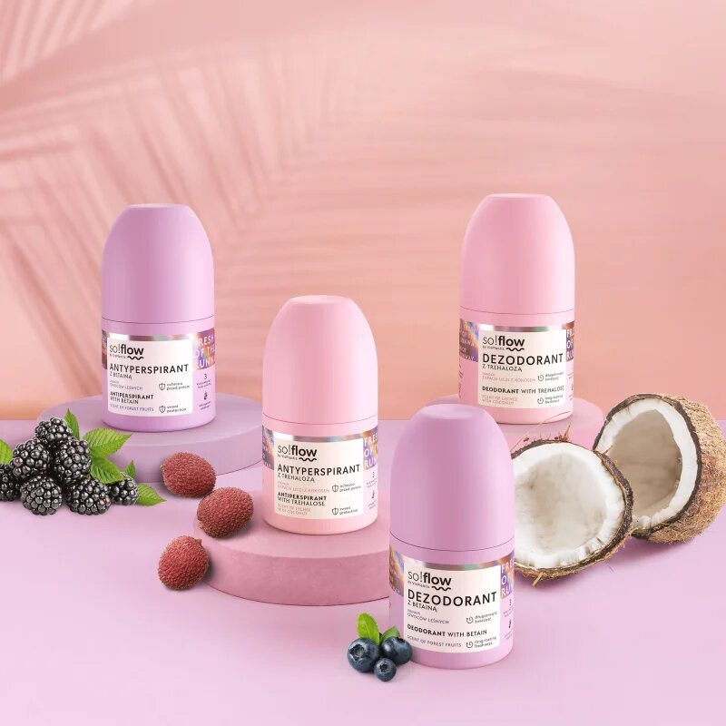 so!flow Antiperspirant рол- он против изпотяване за жени Scent of Lychee with Coconut 50 мл.