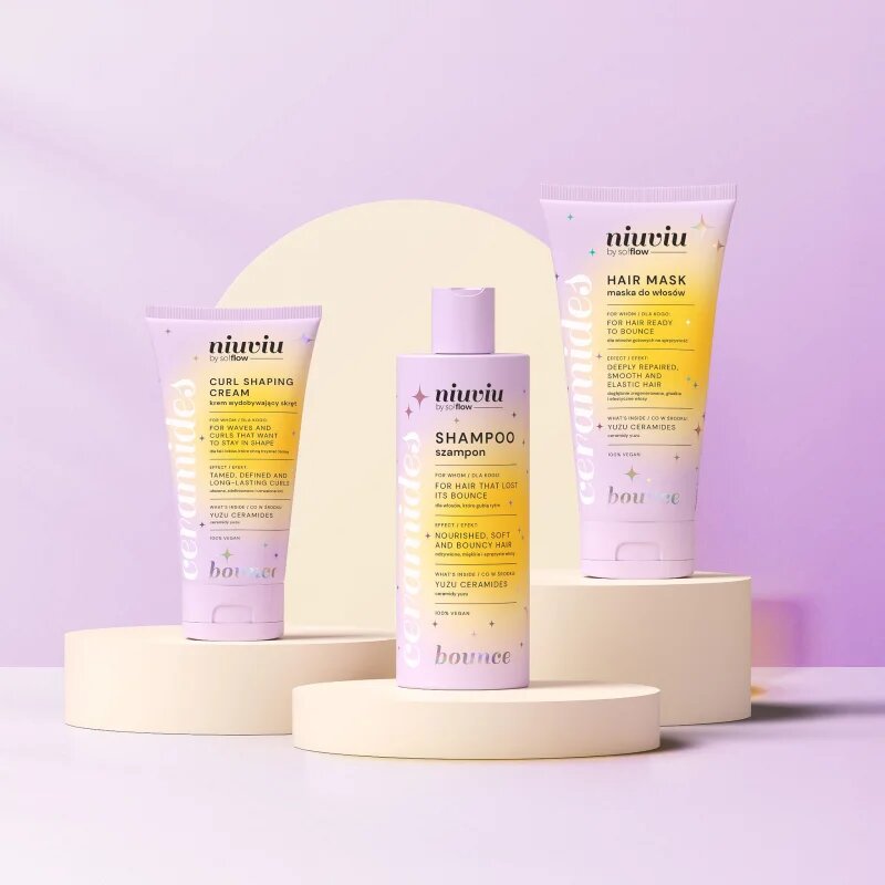 so!flow BOUNCE Hair Shampoo With Ceramides почистващ шампоан за къдрава коса 300 мл.