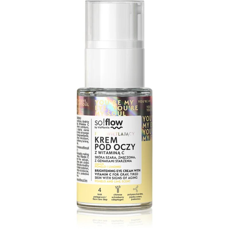 so!flow Brightening Eye Cream With Vitamin C детоксикиращ и озаряващ крем за околоочната зона с витамин С 15 мл.