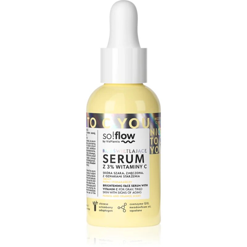 so!flow Brightening Face Serum With Vitamin C озаряващ серум с витамин С 30 мл.