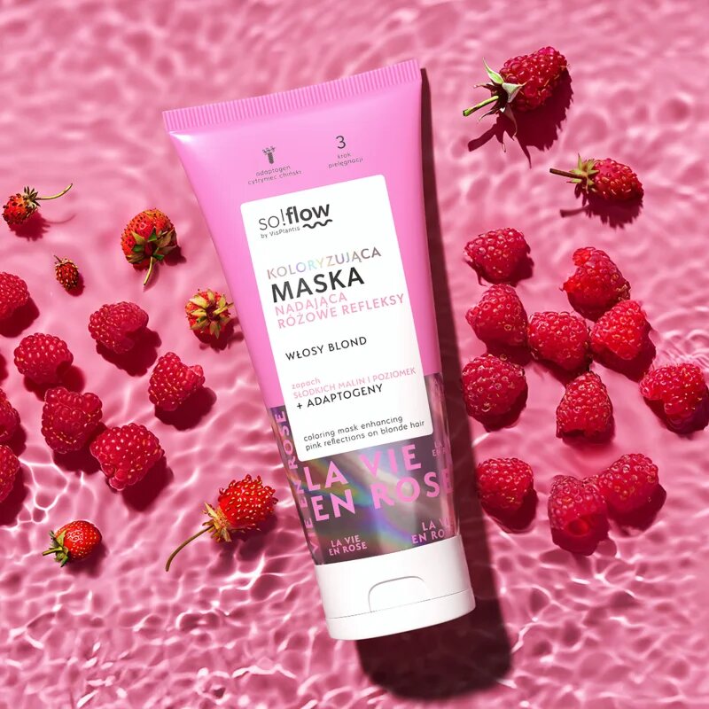 so!flow Coloring Mask Blonde Hair Интензивна възстановяваща цветна маска цвят Pink 200 мл.