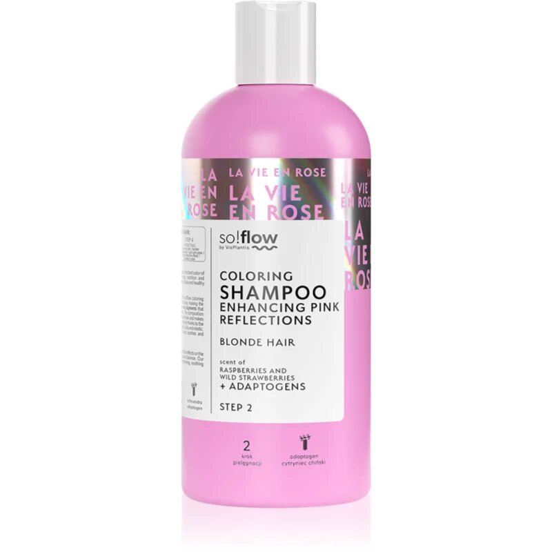 so!flow Coloring Shampoo Blonde Hair тониращ шампоан за руса коса цвят Pink 300 мл.