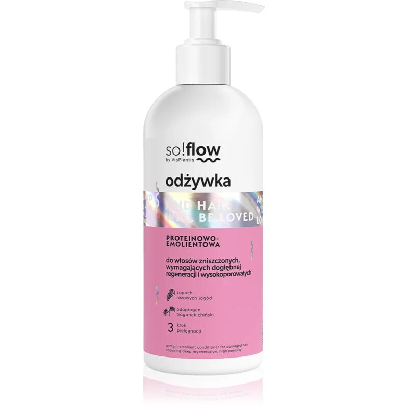 so!flow Damaged Hair Protein-Emollient Conditioner подсилващ балсам за увредена коса 300 мл.