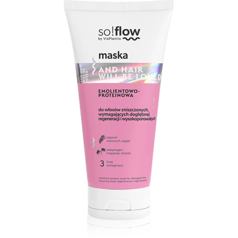 so!flow Damaged Hair Protein-Emollient Mask подсилваща маска за увредена коса 200 мл.
