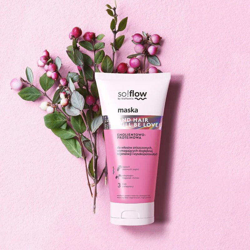 so!flow Damaged Hair Protein-Emollient Mask подсилваща маска за увредена коса 200 мл.