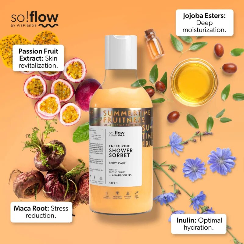 so!flow Energizing Shower Sorbet хидратиращо сорбе за тяло под душа 400 мл.