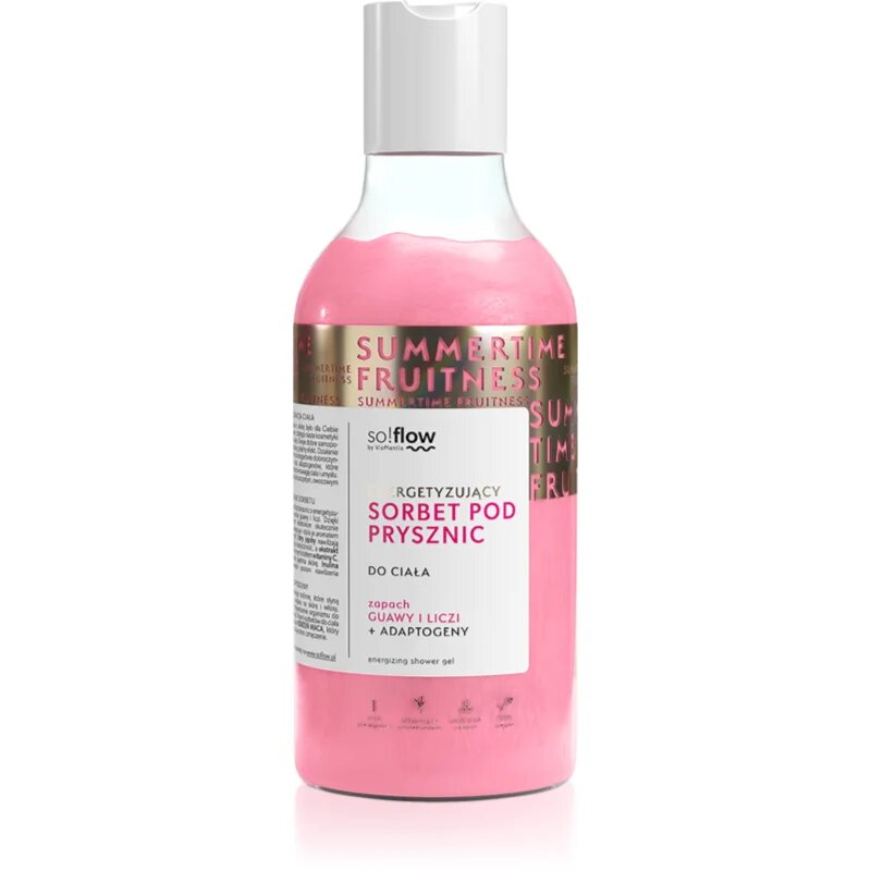so!flow Energizing Shower Sorbet хидратиращо сорбе за тяло под душа Guava Lychee 400 мл.