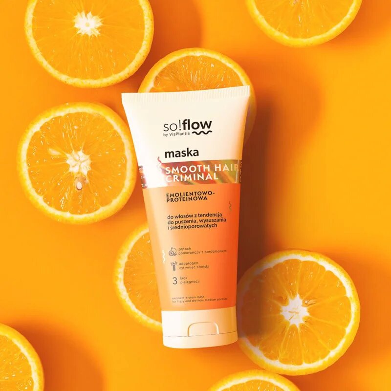 so!flow Frizzy and Dry Hair Protein-Emollient Mask изглаждаща маска против цъфтене 200 мл.
