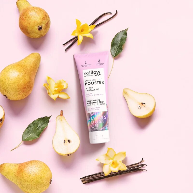 so!flow Frizzy and Dry Hair Smoothing Boosting Shot изглаждащ серум против цъфтене 75 мл.
