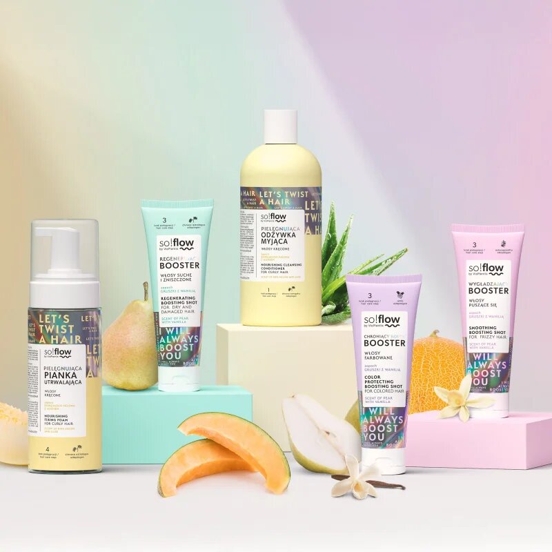so!flow Frizzy and Dry Hair Smoothing Boosting Shot изглаждащ серум против цъфтене 75 мл.