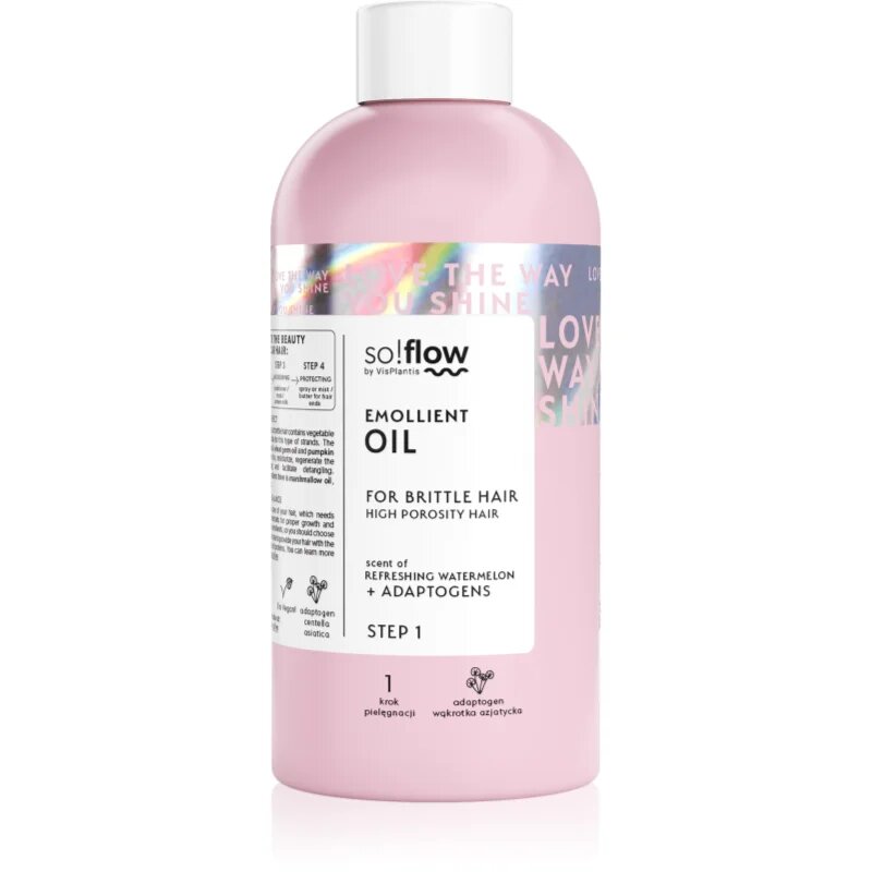 so!flow High Porosity Hair Emollient Oil хидратиращо олио за крехка и стресирана коса 150 мл.