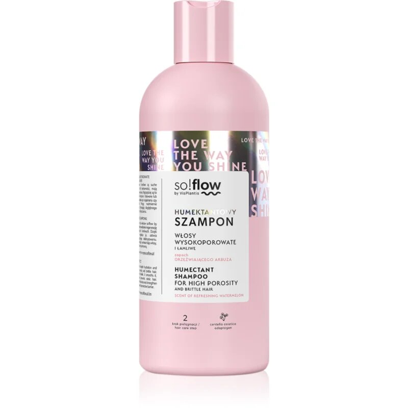 so!flow High Porosity Hair Humectant Shampoo шампоан за крехка и стресирана коса 400 мл.