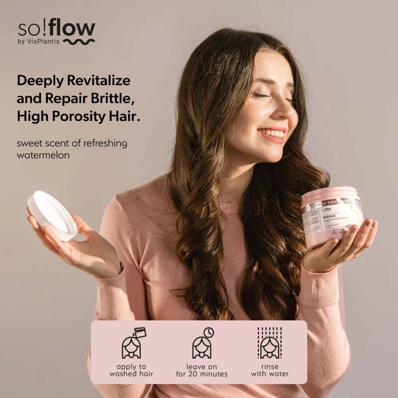 so!flow High Porosity Hair Protein-Emollient Mask подсилваща маска за крехка и стресирана коса 400 мл.