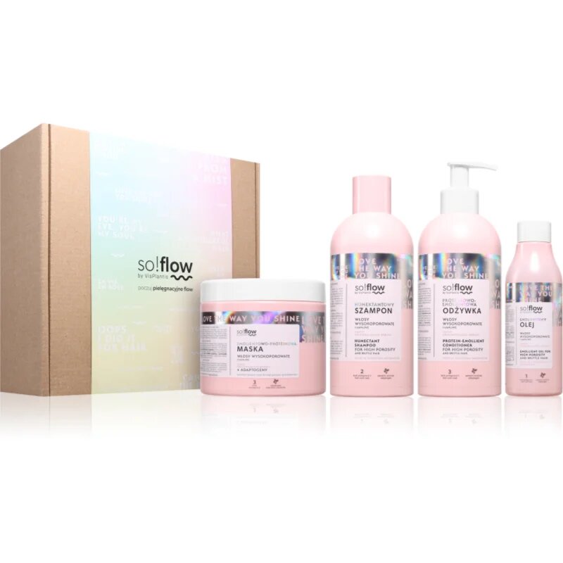 so!flow High Porosity Hair Set подаръчен комплект за крехка и стресирана коса