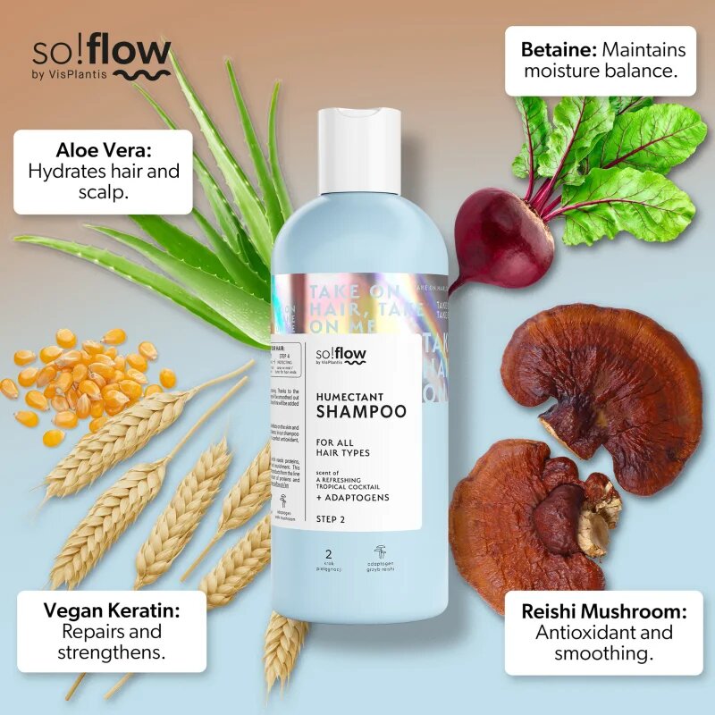 so!flow Humectant Shampoo for All Hair Types хидратиращ шампоан за всички видове коса 400 мл.