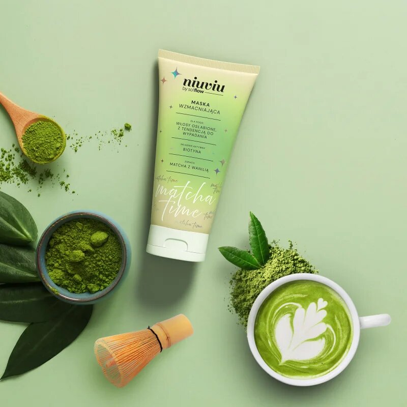 so!flow Matcha Time Strengthening Hair Mask интензивна подхранваща маска за увредена и крехка коса 200 мл.