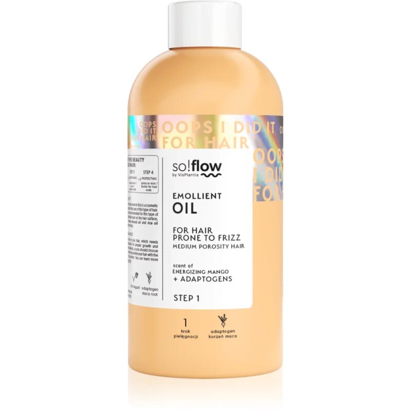 so!flow Medium Porosity Hair Emollient Oil хидратиращо олио против цъфтене 150 мл.