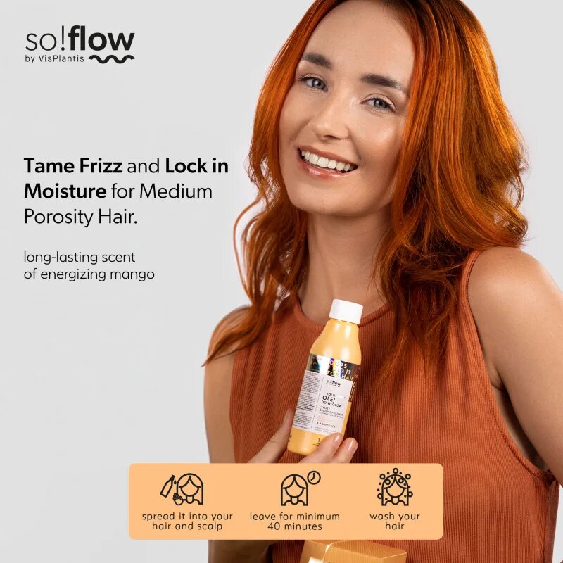 so!flow Medium Porosity Hair Emollient Oil хидратиращо олио против цъфтене 150 мл.