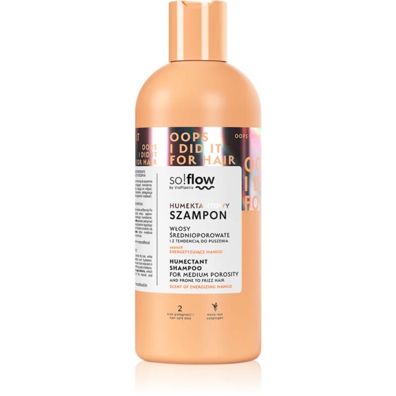 so!flow Medium Porosity Hair Humectant Shampoo изглаждащ шампоан против цъфтене 400 мл.