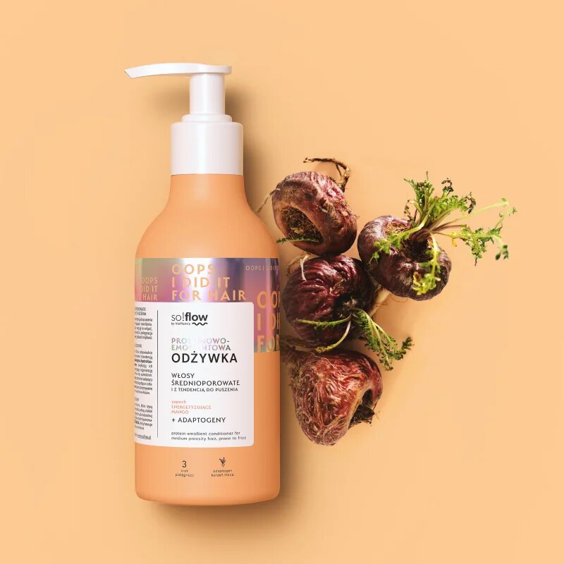 so!flow Medium Porosity Hair Protein-Emollient Conditioner хидратиращ и изглаждащ балсам против цъфтене 400 мл.
