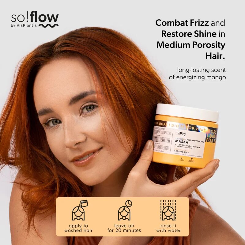 so!flow Medium Porosity Hair Protein-Emollient Mask маска за коса против цъфтене 400 мл.