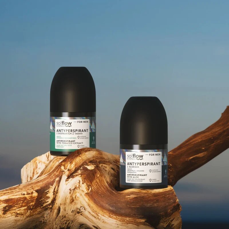 so!flow Men Antiperspirant рол- он против изпотяване за мъже Aloe scent of Grapefruit and Sandalwood 50 мл.