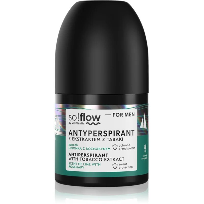 so!flow Men Antiperspirant рол- он против изпотяване за мъже Tobacco extract scent of Lime with Rosemary 50 мл.