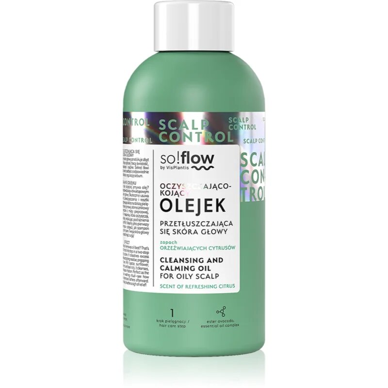 so!flow Oily Scalp Cleansing and Calming Oil почистващо олио за мазна кожа на скалпа 150 мл.