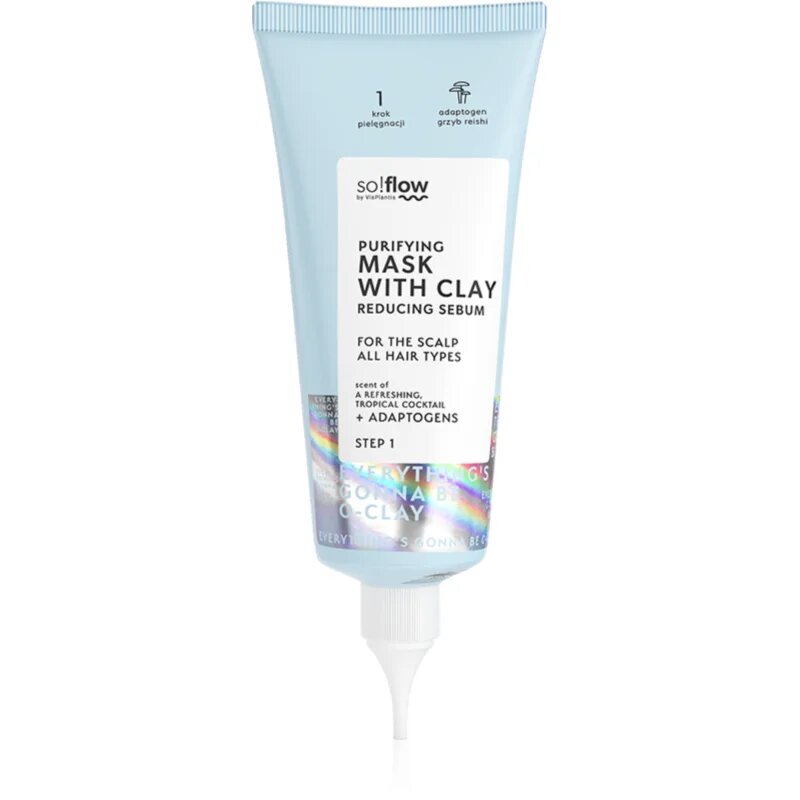so!flow Purifying Mask Reducing Sebum дълбоко почистваща маска за мазна кожа на скалпа 100 мл.