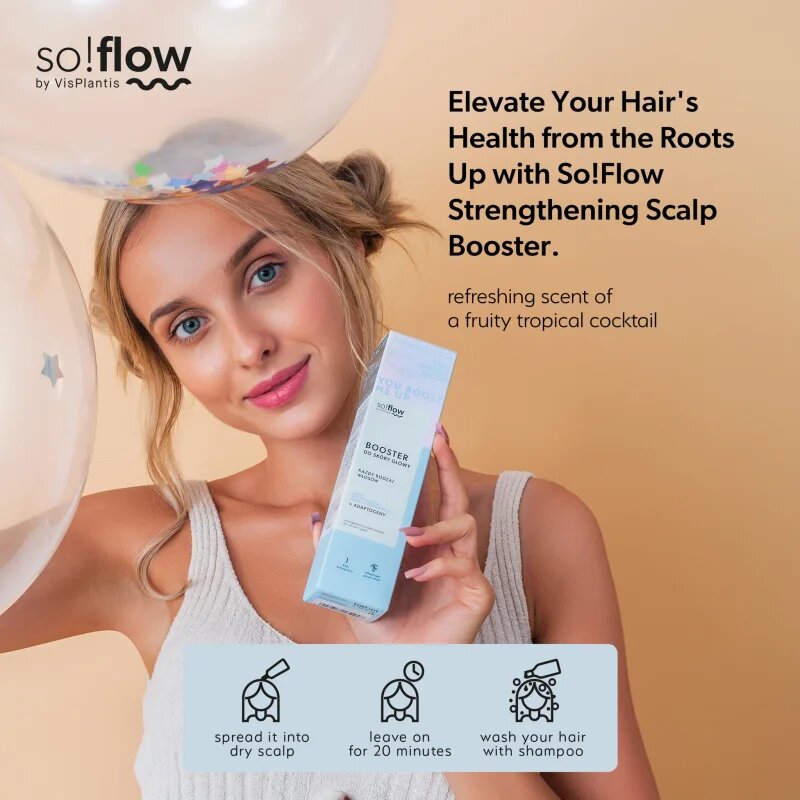 so!flow Strenghtening Scalp Booster укрепващ серум за растеж на косата и укрепване от корените 100 мл.
