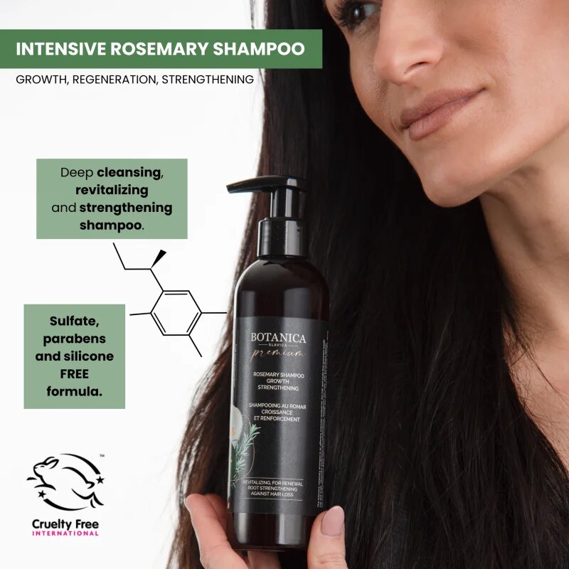 Soaphoria Botanica Slavica Rosemary Shampoo интензивен шампоан за растеж на косата и укрепване от корените 250 мл.