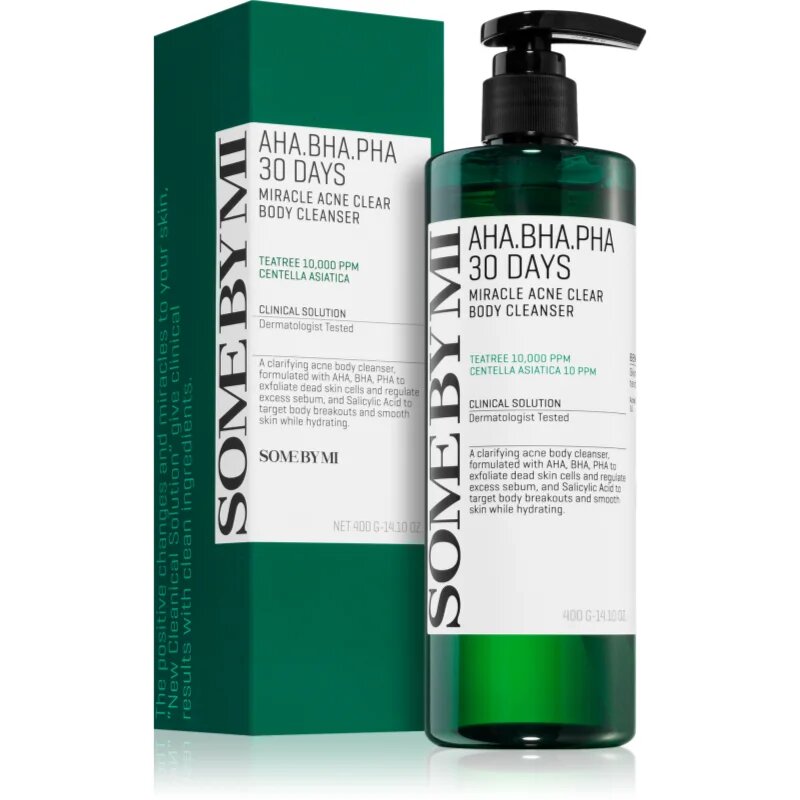 Some By Mi AHA∙BHA∙PHA 30 Days Miracle Acne Clear Body Cleanser пенлив почистващ гел за проблемна и мазна кожа 400 гр.