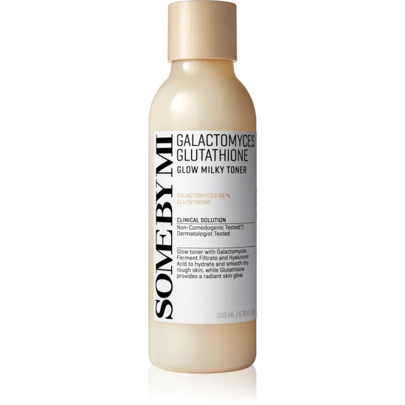 Some By Mi Galactomyces Glutathione Glow Milky Toner омекотяващ и хидратиращ тонер за озаряване на лицето 200 мл.