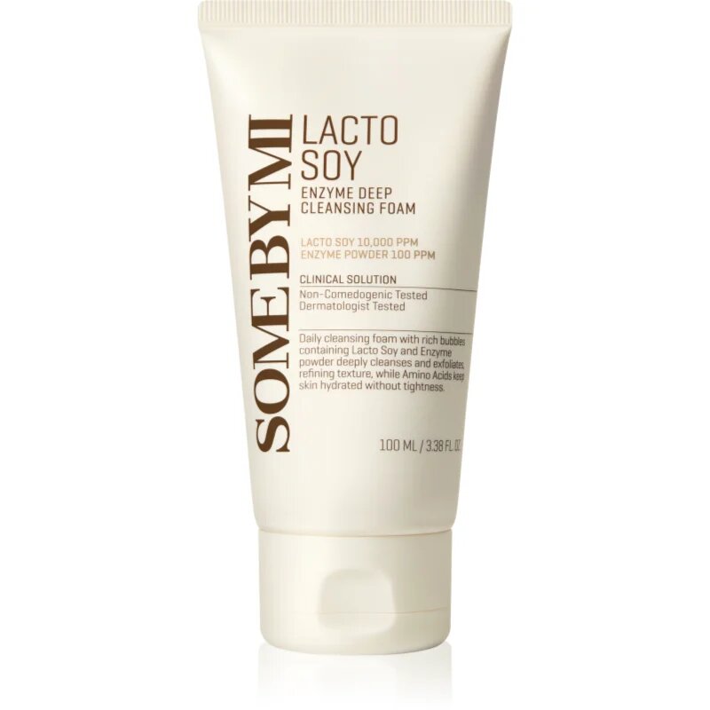 Some By Mi Lacto Soy Enzyme Deep Cleansing Foam дълбокопочистваща пяна с успокояващ ефект 100 мл.