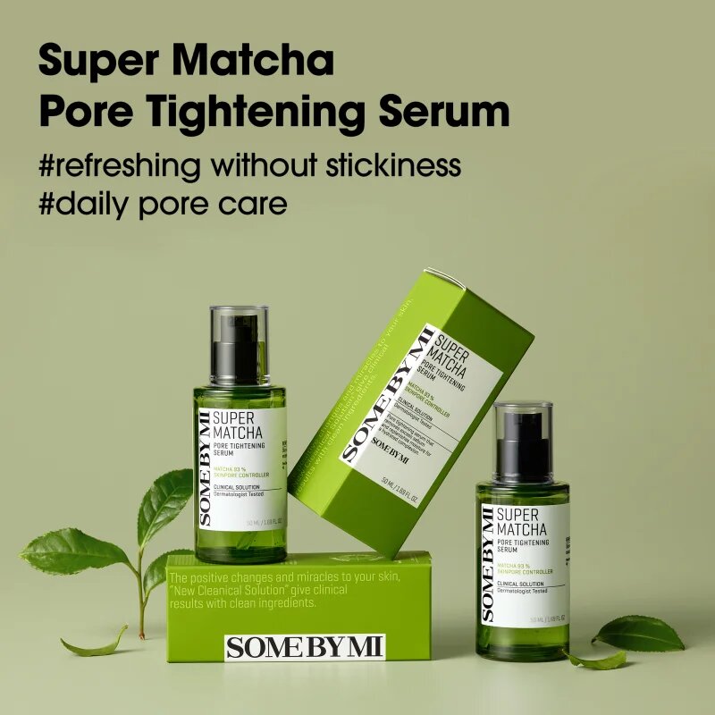 Some By Mi Super Matcha Pore Tightening Serum успокояващ серум против мазна кожа и разширени пори 50 мл.