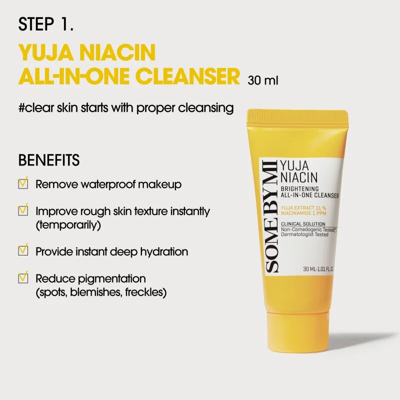 Some By Mi Yuja Niacin Anti Blemish Starter Kit комплект за пътуване да уеднакви цвета на кожата