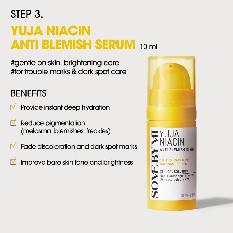 Some By Mi Yuja Niacin Anti Blemish Starter Kit комплект за пътуване да уеднакви цвета на кожата