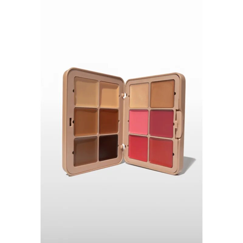 SOSU Cosmetics Complete Canvas Complexion Palette мултифункционална палитра за лице цвят Dark 26.4 гр.