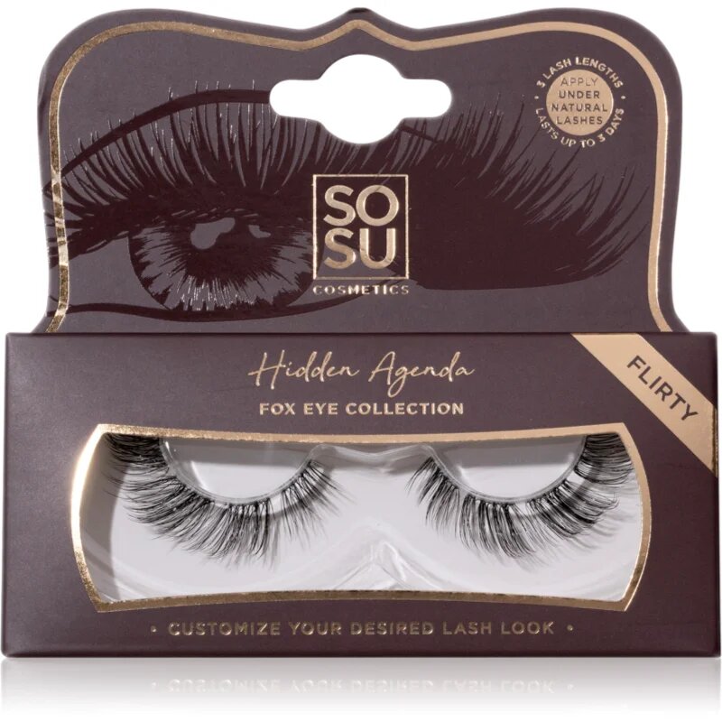 SOSU Cosmetics Hidden Agenda Fox Eye Collection изкуствени мигли цвят Flirty 1 бр.