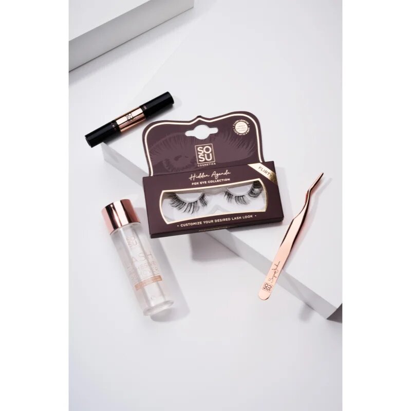SOSU Cosmetics Hidden Agenda Fox Eye Collection изкуствени мигли цвят Flirty 1 бр.