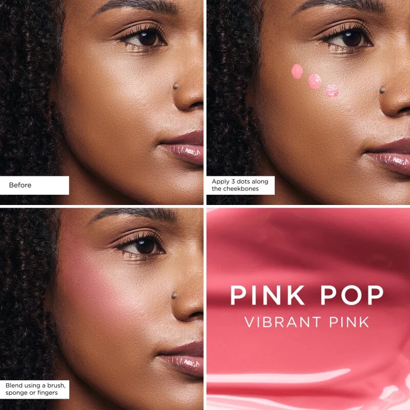 SOSU Cosmetics Liquid Blush Satin течен руж цвят Pink Pop 9 мл.
