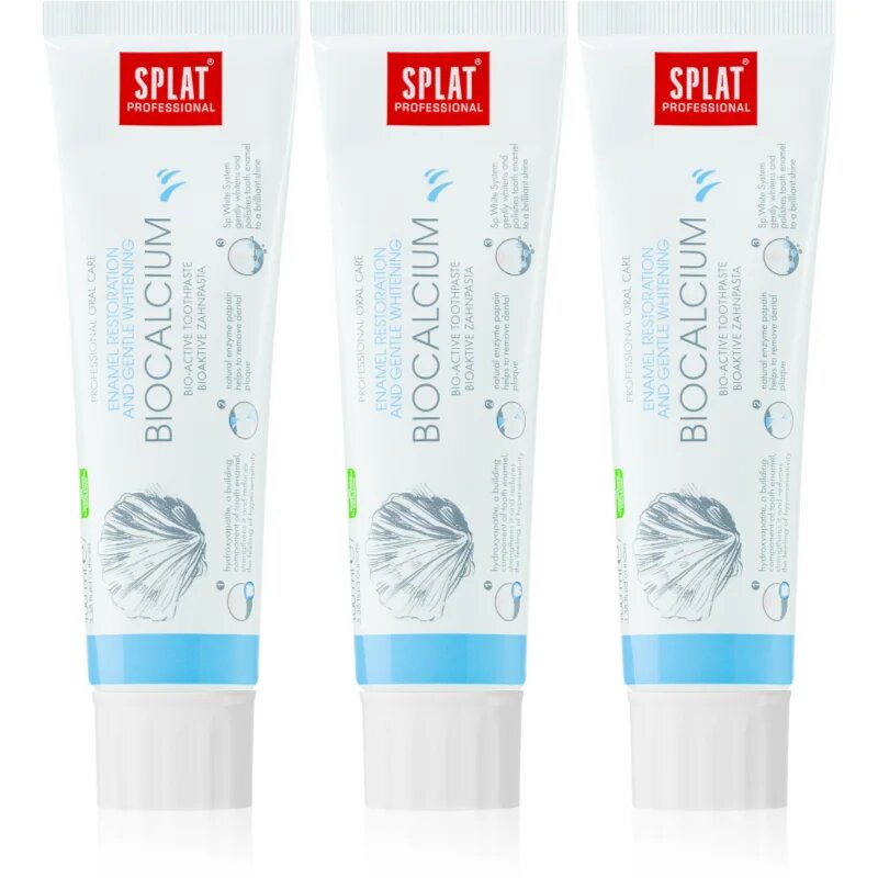 Splat Professional Biocalcium биоактивна паста за зъби за възстановяване на зъбния емайл и щадящо избелване