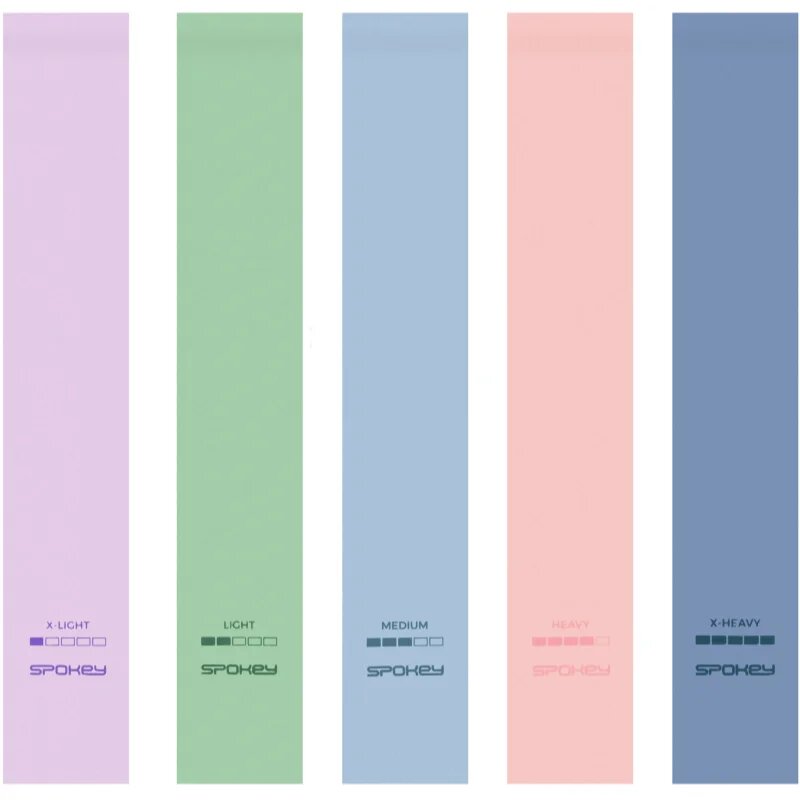 Spokey Artio Set комплект ластици за разтягане Pastel