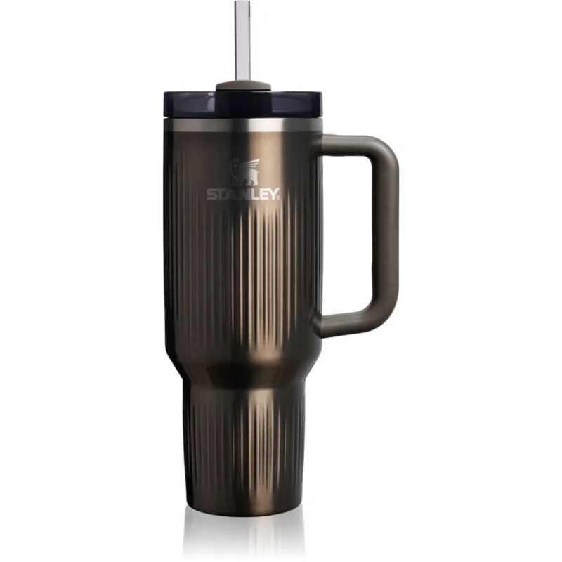 Stanley Quencher H2.O FlowState™ Fluted Tumbler неръждаема термочаша със сламка голям Gunmetal Shine 1 бр.