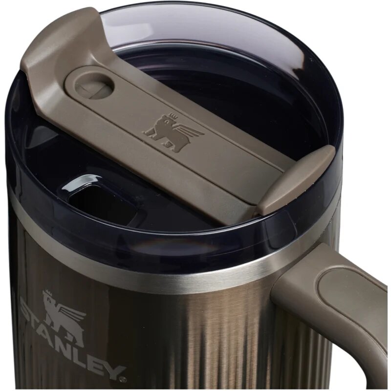 Stanley Quencher H2.O FlowState™ Fluted Tumbler неръждаема термочаша със сламка голям Gunmetal Shine 1 бр.