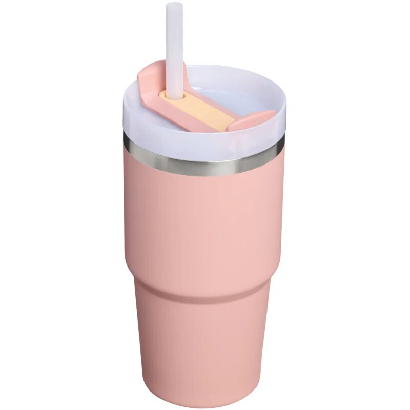 Stanley Quencher H2.O FlowState™ Tumbler неръждаема термочаша със сламка малък Peach Rose 1 бр.