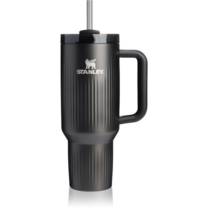 Stanley Quencher H2.O Fluted Tumbler неръждаема термочаша със сламка голям Black PVD 1 бр.